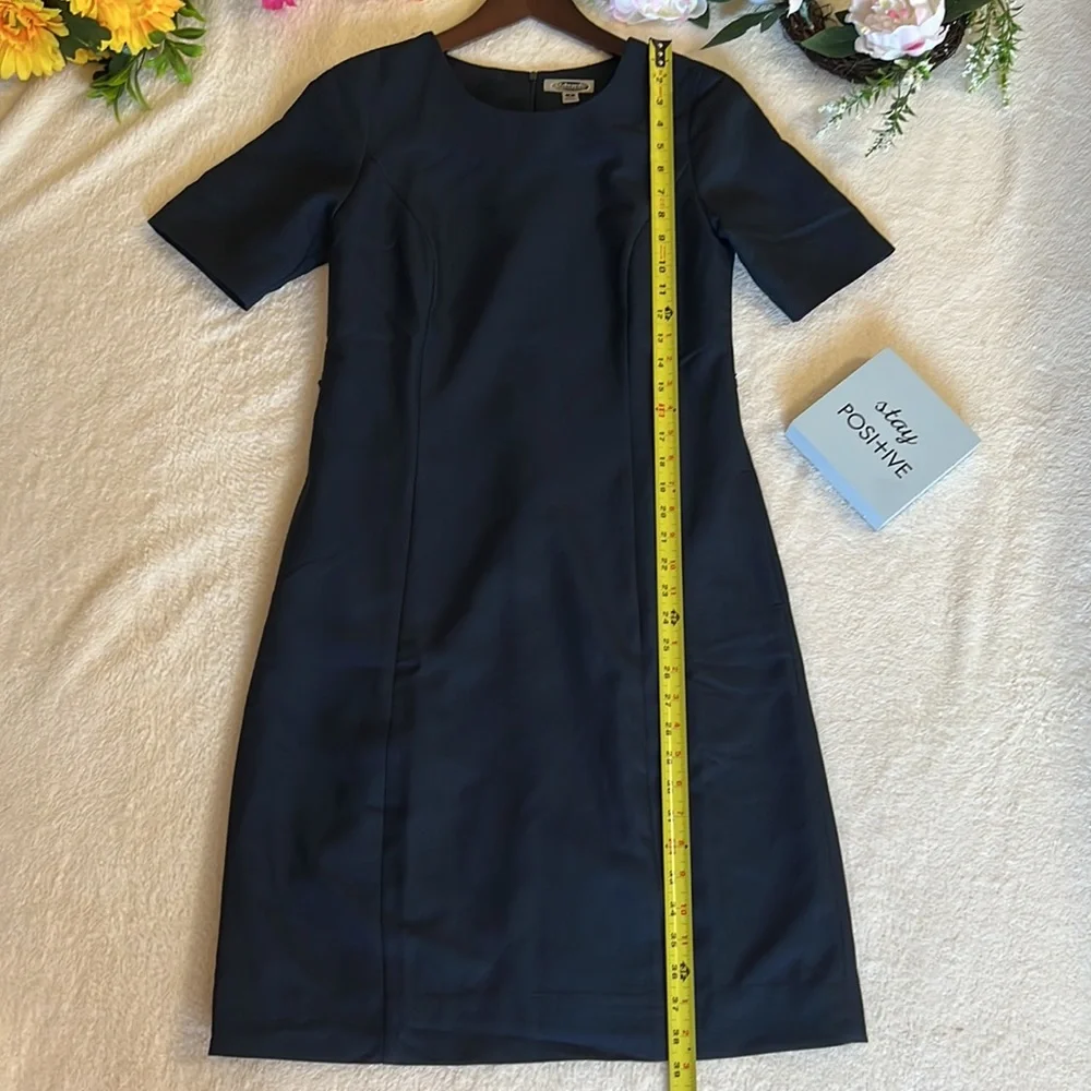 Redwood & Ross Navy blue Synergy Wrinkle Resistant Midi Dress With Slit 2 - Picture 11 of 11